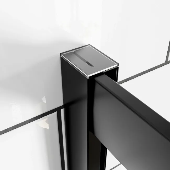 London Matt Black 6mm Quadrant Shower Enclosure 900x900mm