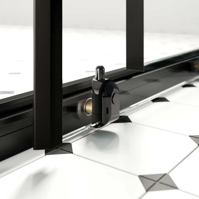 London Matt Black 6mm Corner Entry Shower Enclosure 760x760mm
