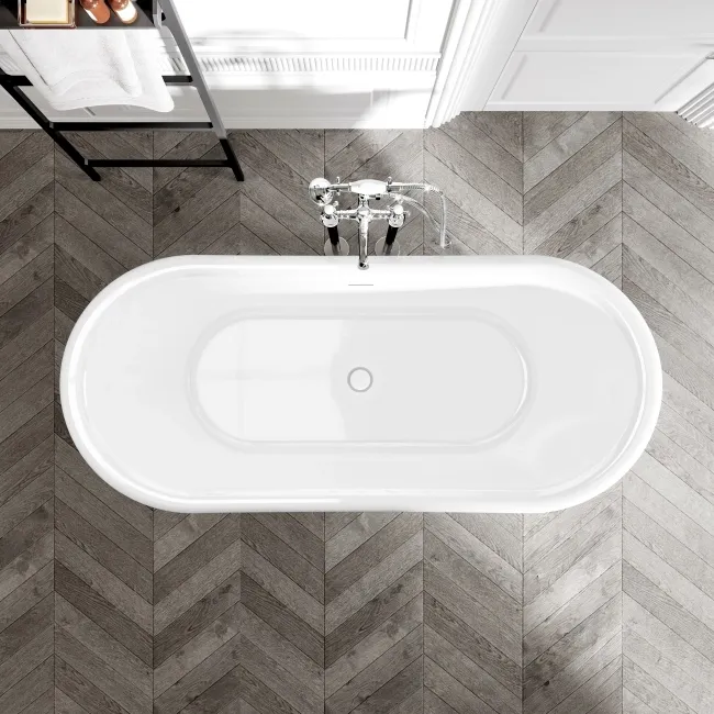 Mayfair 1700mm Cashmere Pink Freestanding Roll Top Slipper Bath