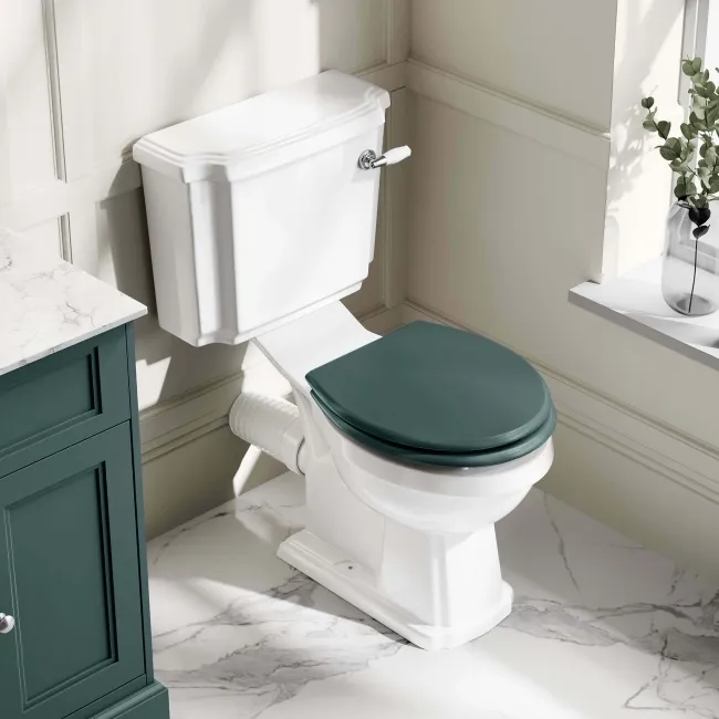 Hudson Traditional Midnight Green Wooden Soft Close Toilet Seat