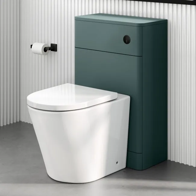 Detroit Matt Black Round Push Button for Cable Operated Concealed Cistern - Dia.48mm