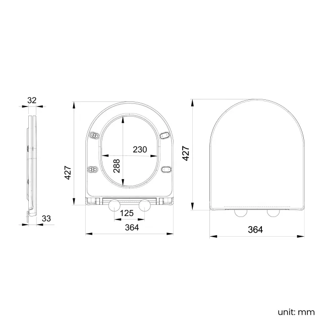 Loma Quick Release Premium Soft Close Slim Seat