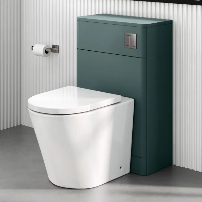 Detroit Brushed Gunmetal Square Push Button for Cable Operated Concealed Cistern