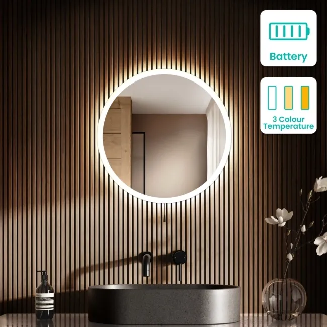 Grace Battery Powered Illuminated LED Mirror 500mm