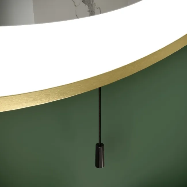 Delilah Battery Powered Brushed Brass Round Illuminated LED Mirror 800mm