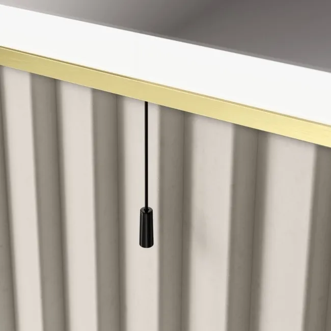 Mila Brushed Brass Battery Powered LED Mirror 700x500mm