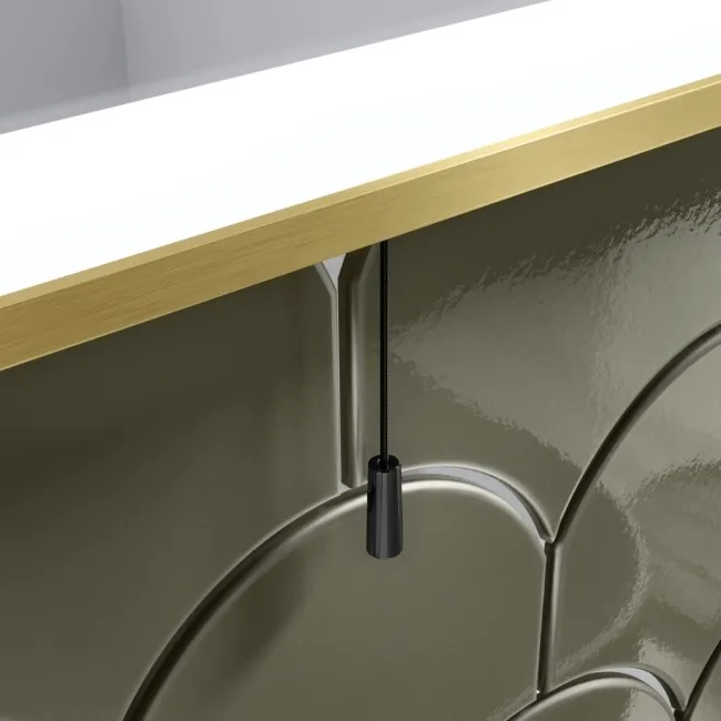 Maya Battery Powered Brushed Brass Arched LED Mirror 750x500mm