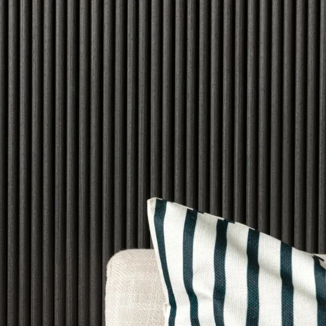 Trepanel Flex® Noir Black Flexible Acoustic Wood Panels 2400x300