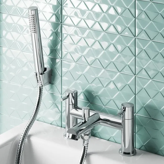 Trent Chrome Basin & Shower Bath Mixer Tap Set