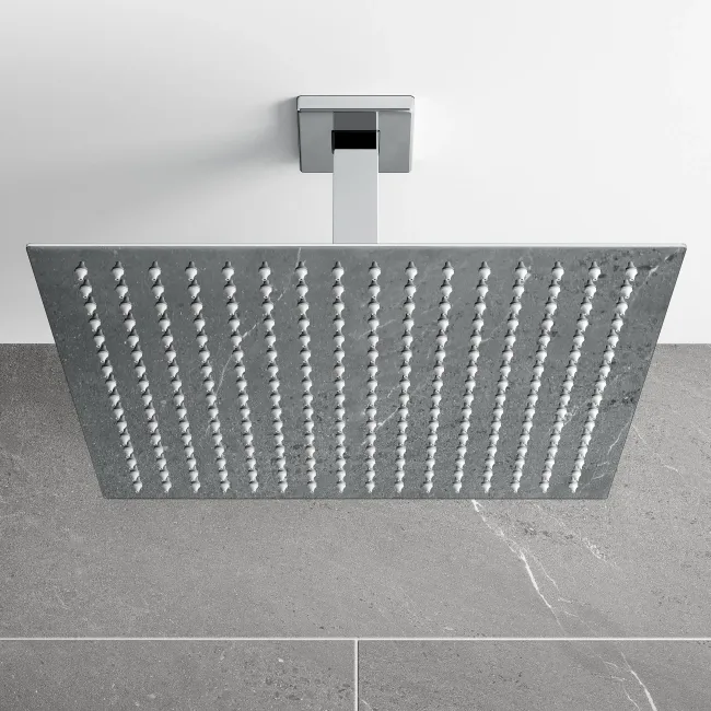 Galway Premium Ceiling Chrome Square Thermostatic Shower Set - 300mm Head