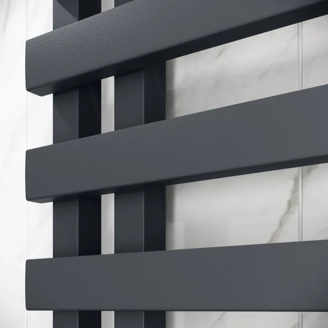 Palermo Electric Anthracite Designer Heated Towel Rail 1200x600mm