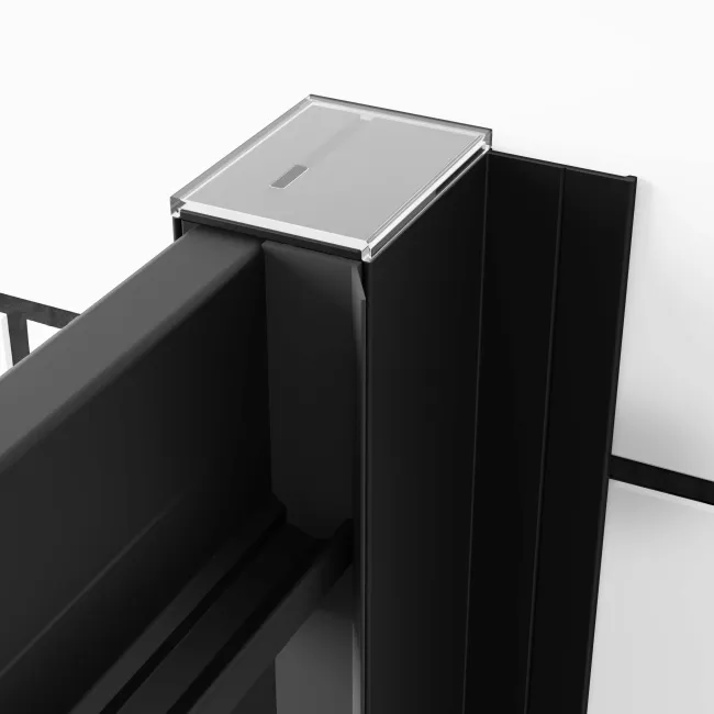 London Matt Black 6mm Pivot Shower Enclosure 900x760mm