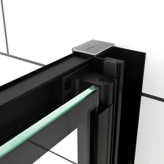 London Matt Black 6mm Bifold Shower Enclosure 900x760mm
