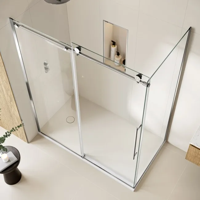 Prague 8mm Soft Closing Sliding Shower Enclosure 1600x900mm