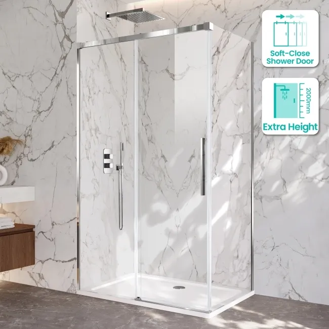Lisbon 8mm Sliding Shower Enclosure 1200x900mm