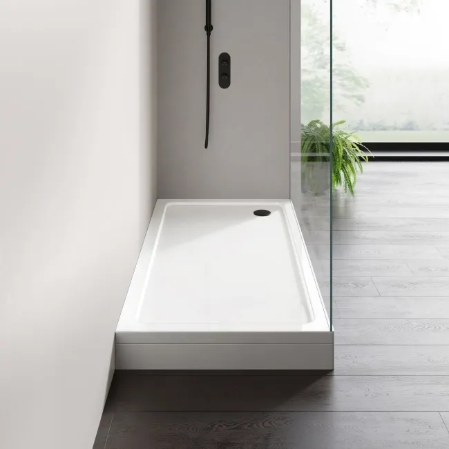 London Rectangular Stone Shower Tray 1500x800mm & Riser Kit