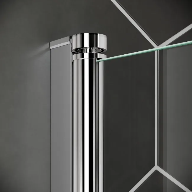Hereford 1800x800 Square Shower Bath & 6mm Easy Clean Screen with Rail