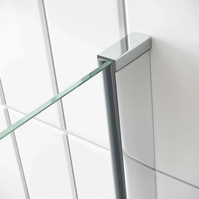 L Shaped 1600 Shower Bath & 4mm Fixed Screen - Right Handed