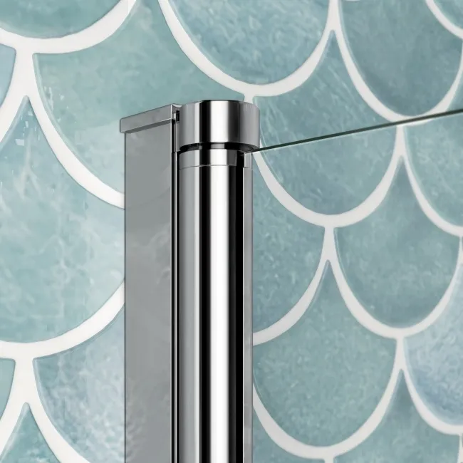 Antigua 1700x750 Keyhole Shower Bath & 6mm Easy Clean Chrome Bath Screen