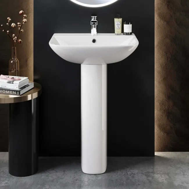 Atlanta Fully Back to Wall Close Coupled Toilet & Pedestal Basin Set