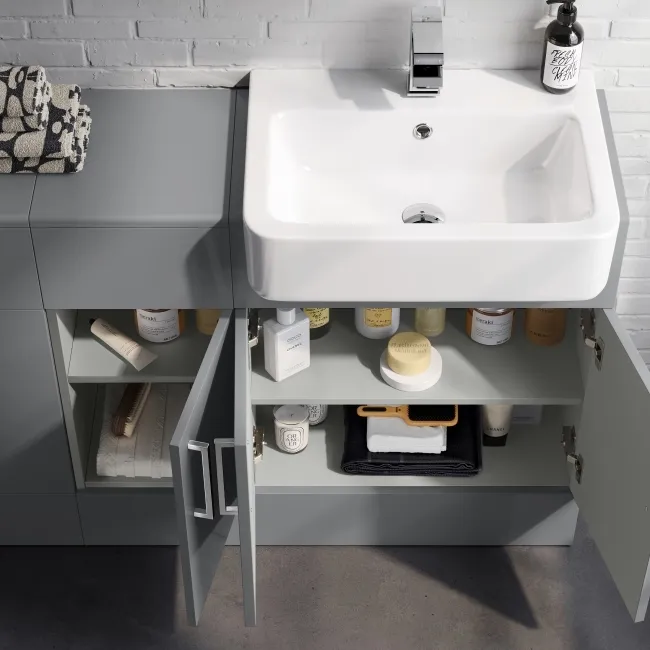 Harper Stone Grey Combination Vanity Basin and Miami Toilet 1500mm