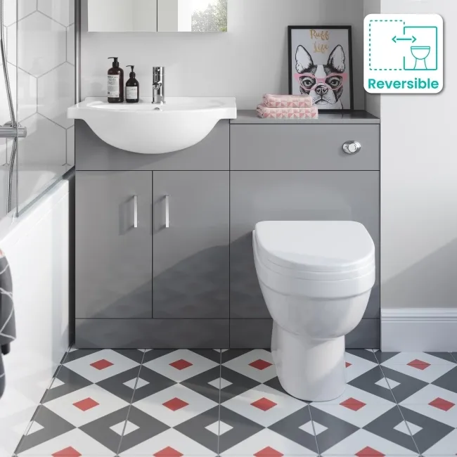 Quartz Stone Grey Combination Vanity Basin and Seattle Toilet 1050mm
