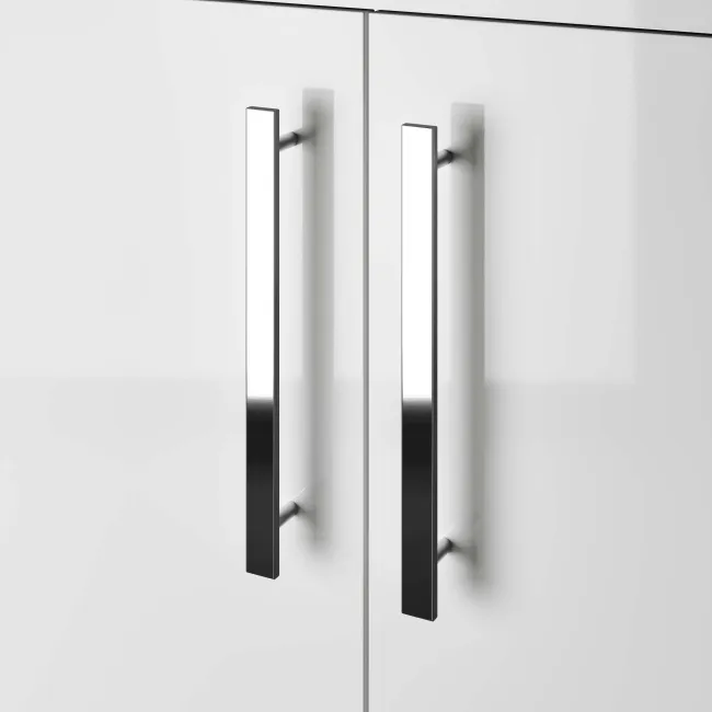 Avon Gloss White Basin Vanity and Back To Wall Unit 1100mm - Right Handed