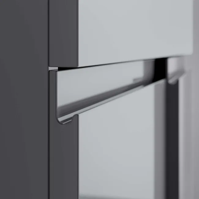 Trent Stone Grey Basin Vanity and Back To Wall Unit 1100mm - Right Handed