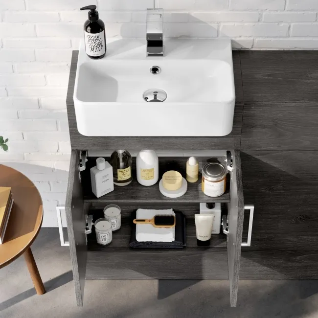 Harper Charcoal Elm Combination Vanity Basin & Aruba Toilet 1000mm