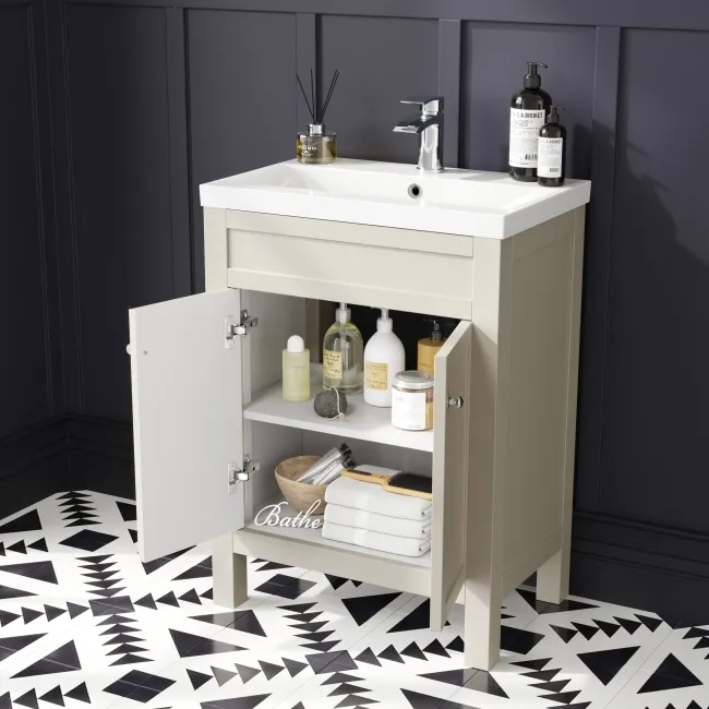 Bermuda Chalk White Combination Vanity Basin and Seattle Toilet 1100mm