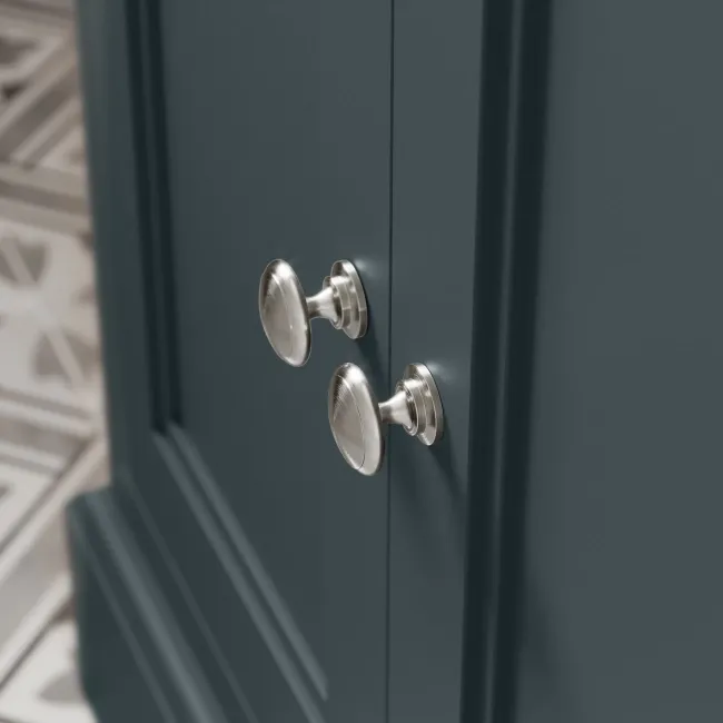 Lucia Inky Blue Cabinet with Oak Effect Top 1200mm - Excludes Counter Top Basins