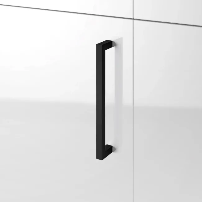 Harper Gloss White Combination Vanity Basin and Atlanta Toilet 1500mm - Black Accents