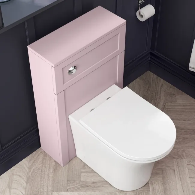 Traditional Cashmere Pink Slimline Back To Wall Unit and Tucson Toilet
