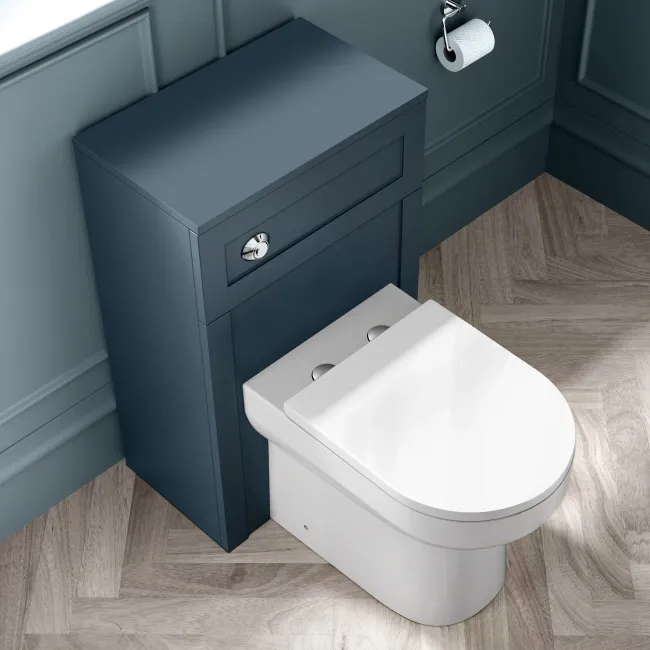 Capri Navy Blue Combination Vanity Basin and Miami Toilet 1050mm - Chrome Handles
