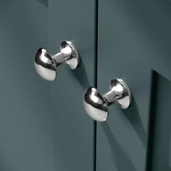 Capri Mystic Green Combination Vanity Basin and Miami Toilet 1350mm - Chrome Handles
