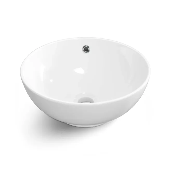 Mersey Gloss White Vanity with Mesa Basin 500mm - Black Accents