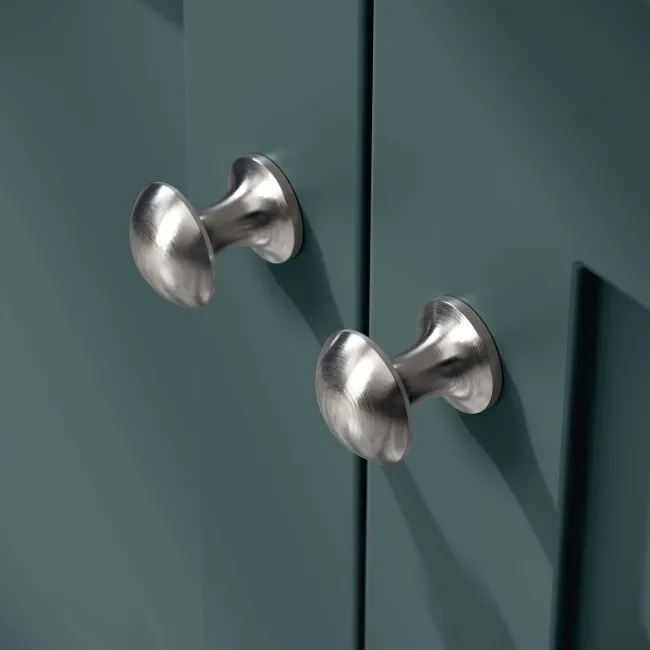 Milos Mystic Green Basin Vanity 800mm - Brushed Handles