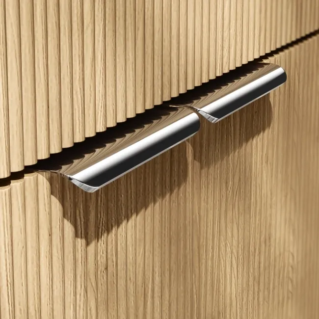 Sicily Fluted Country Oak Basin Vanity and Back To Wall Toilet Unit 1200mm (Excludes Toilet) - Chrome Handles