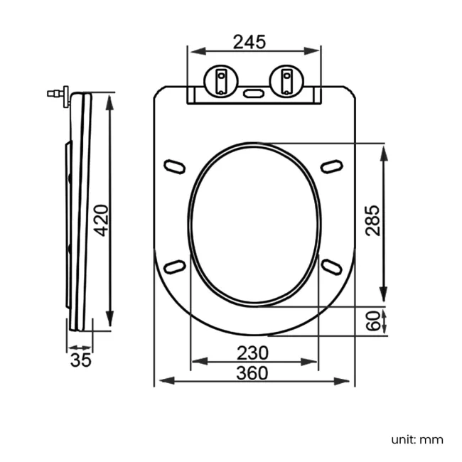 Utah Rimless Comfort Height Back To Wall Toilet With Premium Soft Close Slim Seat