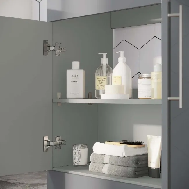 Avon Stone Grey Vanity with Curved Counter Top Basin 600mm