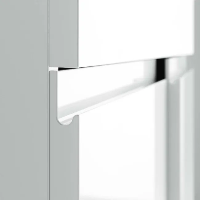 Trent Gloss White Vanity with Curved Counter Top Basin 800mm
