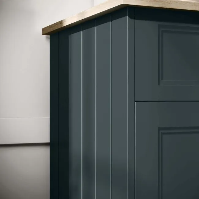 Lucia Inky Blue Cabinet with Oak Effect Top 640mm - Excludes Counter Top Basin