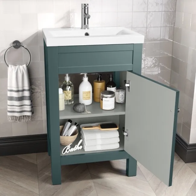 Bermuda Midnight Green Basin Vanity 500mm