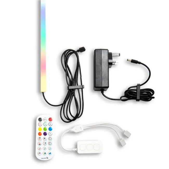 Trepanel Bright® Wall Panel WiFi Multi Colour LED Strip Lights White - 2.4m 4 Pack