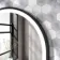 Maya Black Framed Arched Illuminated LED Mirror 750x500mm