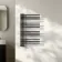Cannes Matt Black Designer Heated Towel Rail 800x500mm