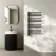Cannes Matt Black Designer Heated Towel Rail 800x500mm