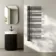 Cannes Matt Black Designer Heated Towel Rail 1200x500mm