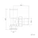 Matt Black Angled Manual Radiator Valves (Pair) Standard 15mm