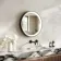 Libby Matt Black Round Illuminated LED Mirror 580mm